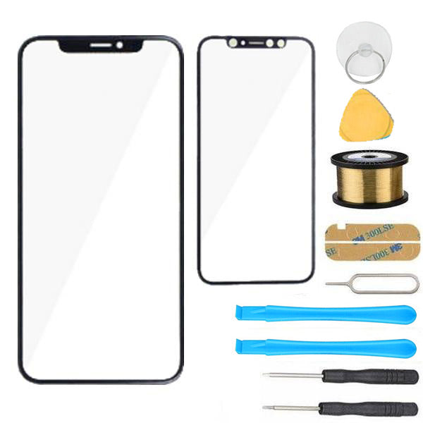 Premium iPhone XS Glass Screen Replacement Kit - OEM Quality Tempered Glass with Repair Tools - Perfect for DIY Phone Screen Fix at Home or Office