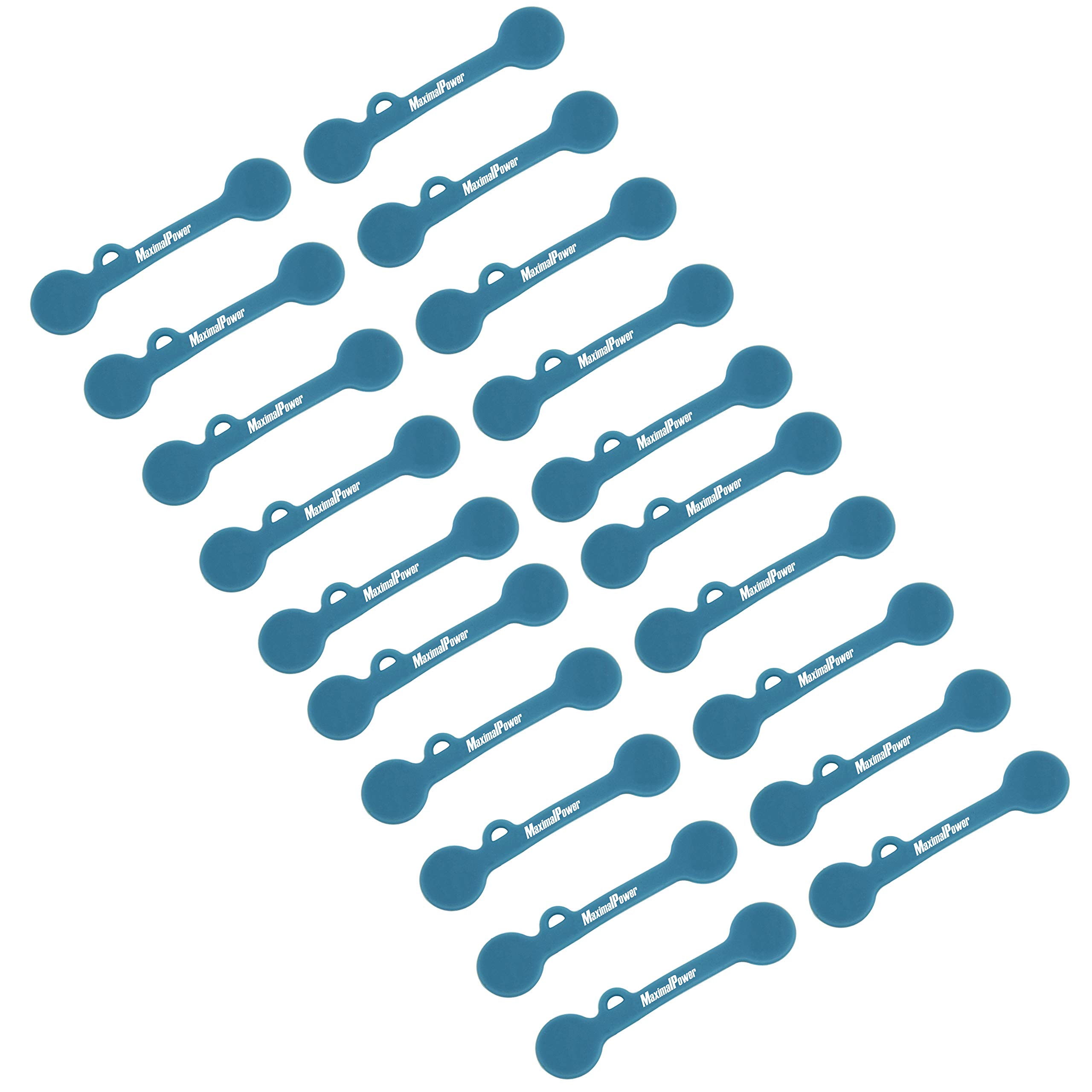 MaximalPower™ Magnetic Twist Ties - 10 Pack Reusable Silicone Cable Organizers for Headphones, USB Cords, Earphones | Secure E-Clip Fasteners, Bookmark & Keychain Holder | Perfect for Office, Travel, Home Organization