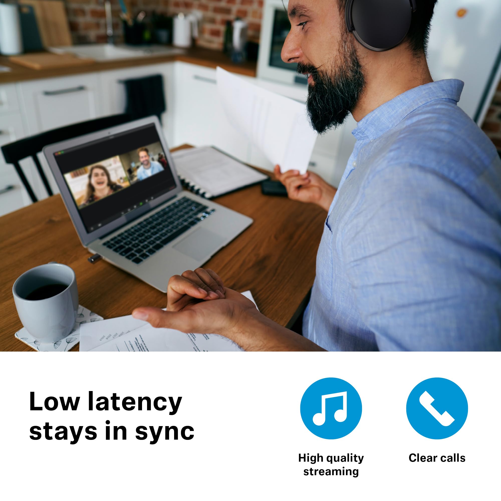 Sennheiser ACCENTUM Wireless Bluetooth Headphones with 50-Hour Battery Life, Hybrid ANC Noise Cancelling, All-Day Comfort & Crystal Clear Call Quality - Perfect for Travel, Work & Music Lovers (Black/Copper)