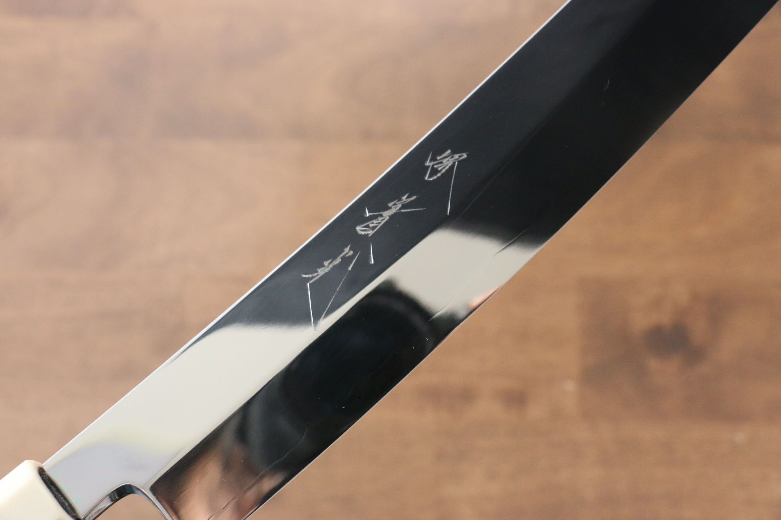 Premium Jikko Silver Steel No.3 Kiritsuke Yanagiba Knife 330mm - Mirror Polished Blade with Ebony Wood & Ring Handle - Perfect for Sushi, Sashimi & Japanese Cuisine Preparation
