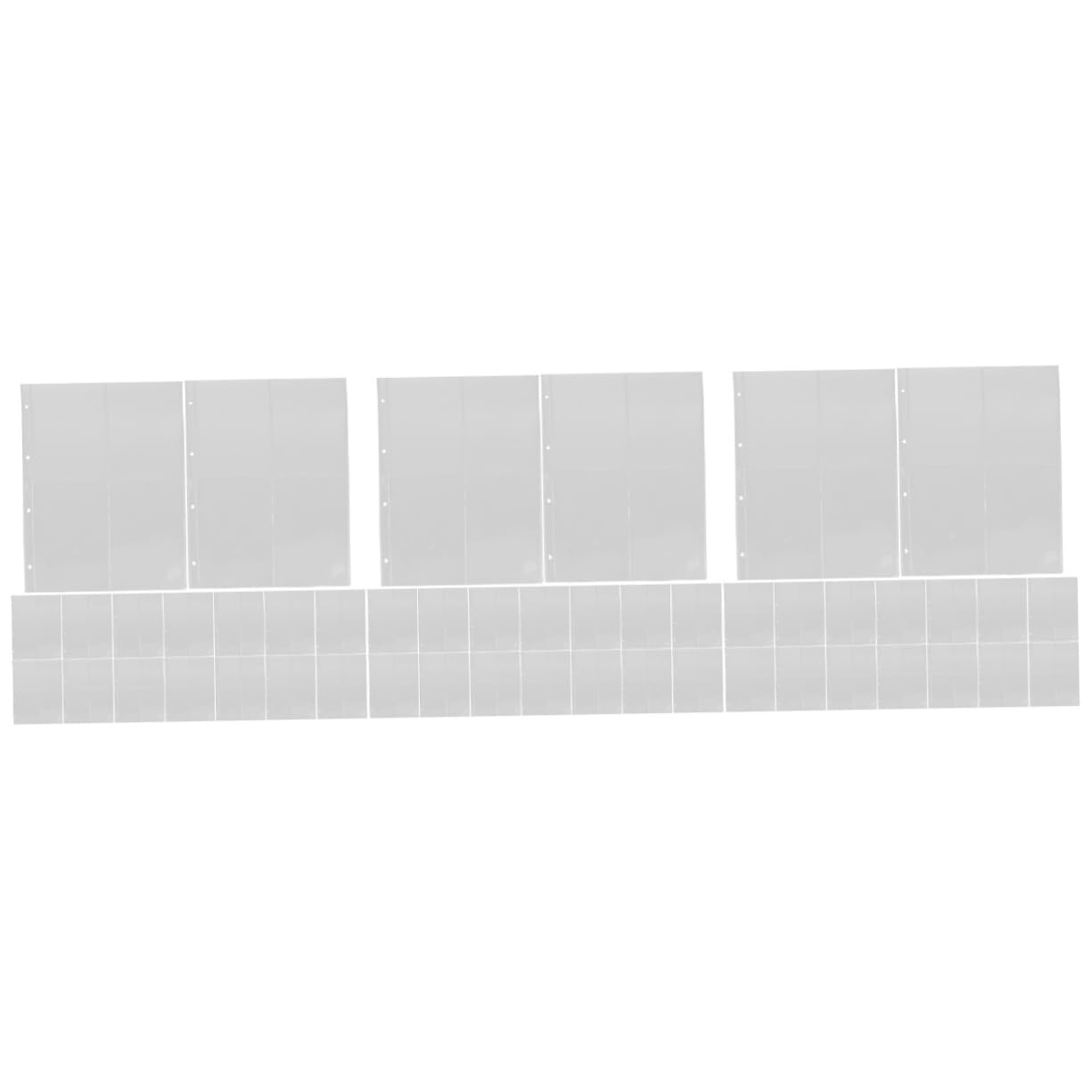 Abaodam 90-Piece Card Book Refill Pages - Premium PP Material for Collectible Cards, Bookmarks & Student Storage | Perfect for Trading Cards, Photo Albums & School Organization