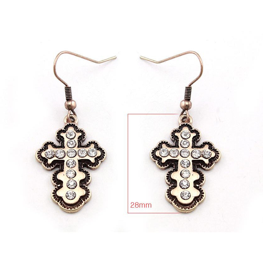 Trendy Cross Earrings for Women - Dainty Gold & Silver Religious Jewelry - Perfect for Church, Weddings & Everyday Wear