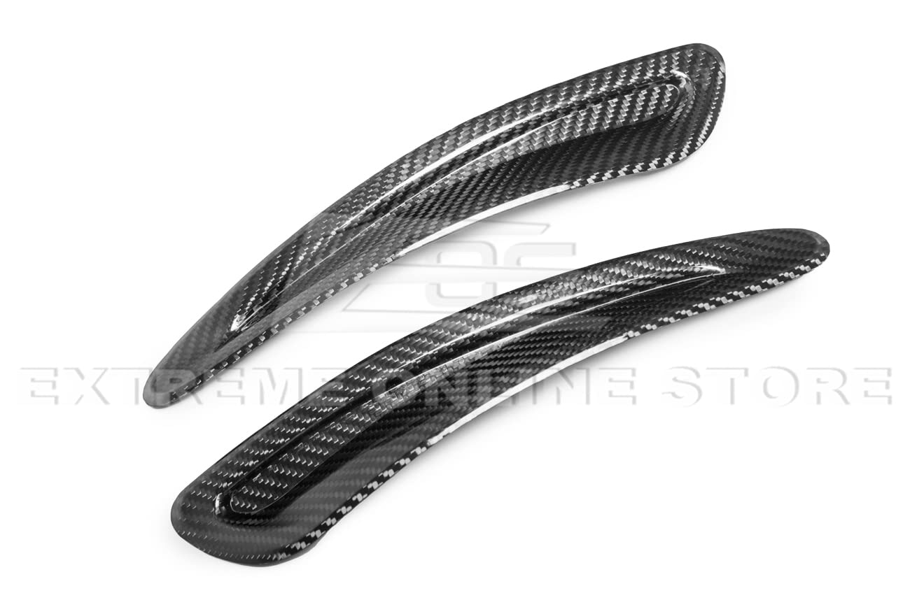 JDM Style Carbon Fiber Hood Duct Louver Cover Pair for 2020-2023 Toyota A90 A91 Supra - Factory Replacement & Performance Upgrade - Perfect for Street Racing & Car Shows
