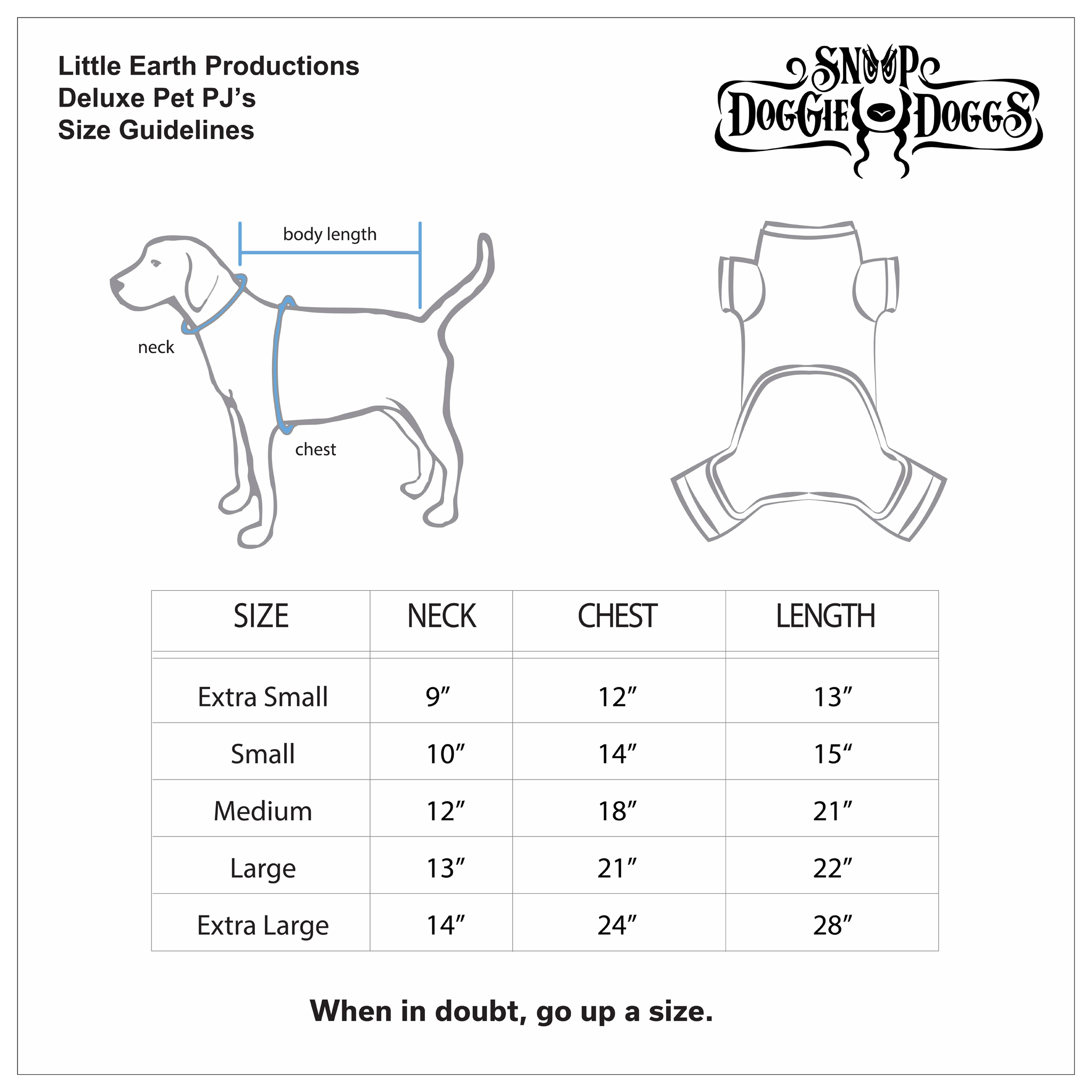 Snoop Doggie Doggs Deluxe Pet Pajamas - Cozy & Stylish Dog PJs for Small & Medium Breeds - Perfect for Lounging, Sleepovers & Photo Shoots