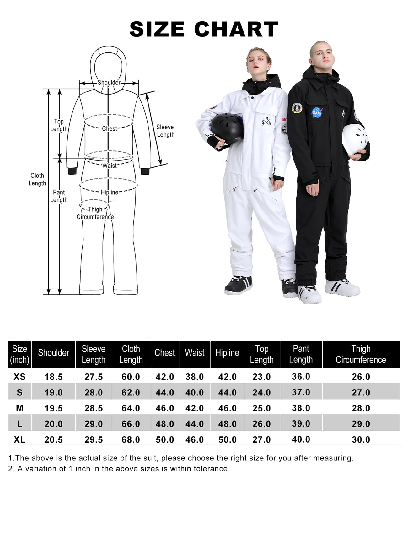 GSOU SNOW Ski Suits for Women & Men - Waterproof Windproof Insulated One-Piece Snowsuit | Winter Sports, Skiing, Snowboarding, Snowmobiling