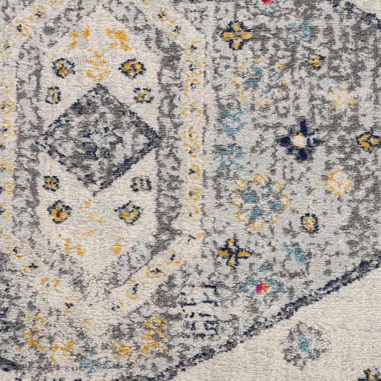 Hauteloom Tigris Traditional Ivory Light Gray Yellow Area Rug 5'3
