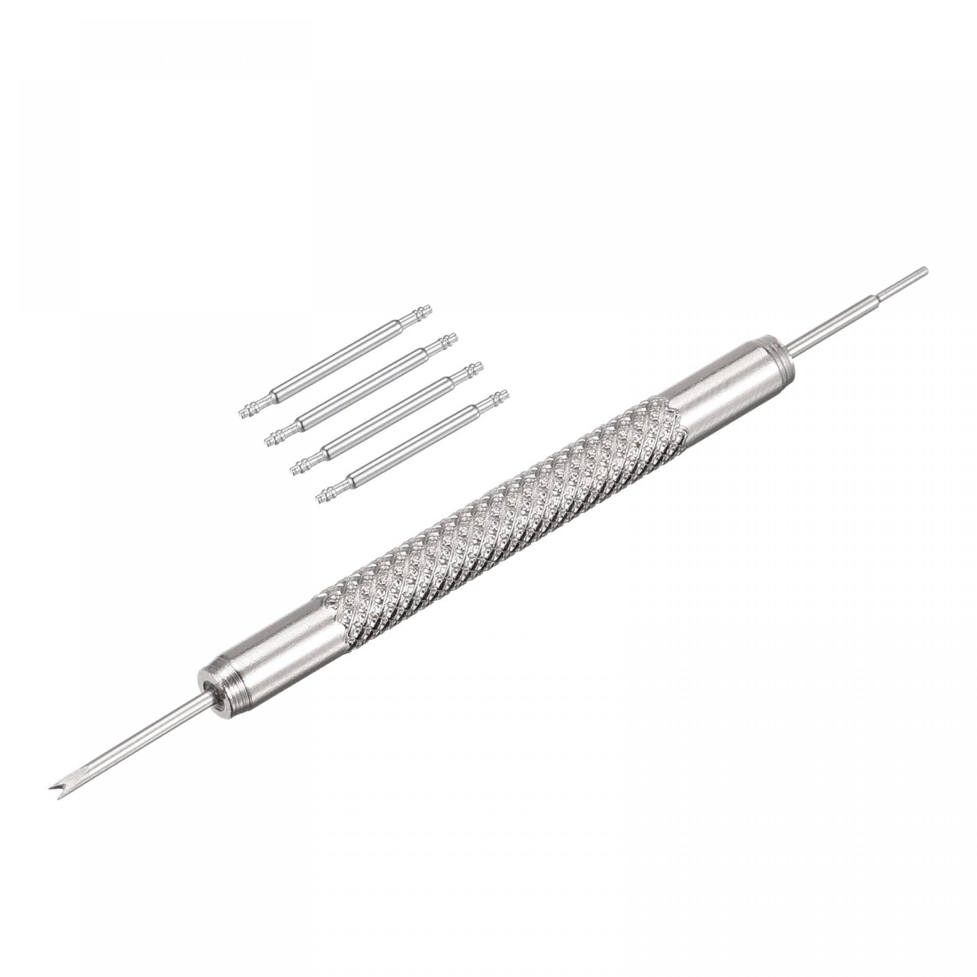 **uxcell 16mm Stainless Steel Watch Band Pins Replacement Kit - 4Pcs Spring Bars with 1.5mm Removal Tool for Watch Repair & Maintenance | Perfect for DIY Watch Strap Replacement**