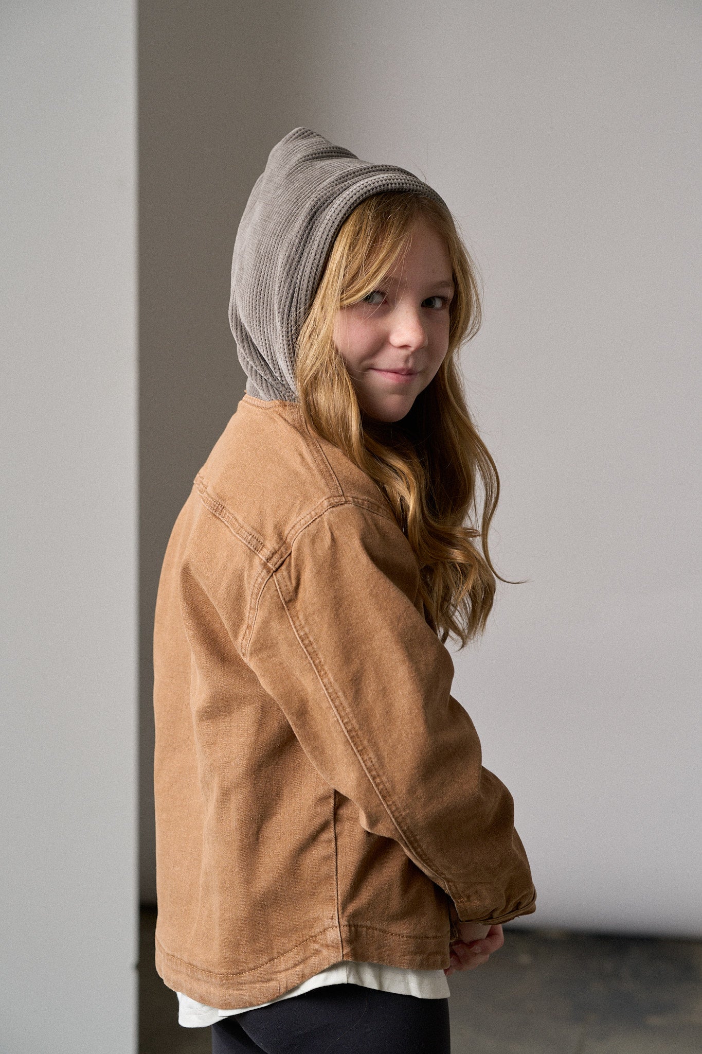 Men's Hooded Denim Shacket Jacket in Camel Color - Stylish Casual Outerwear for Fall & Winter | Perfect for Streetwear, Layering, and Outdoor Activities