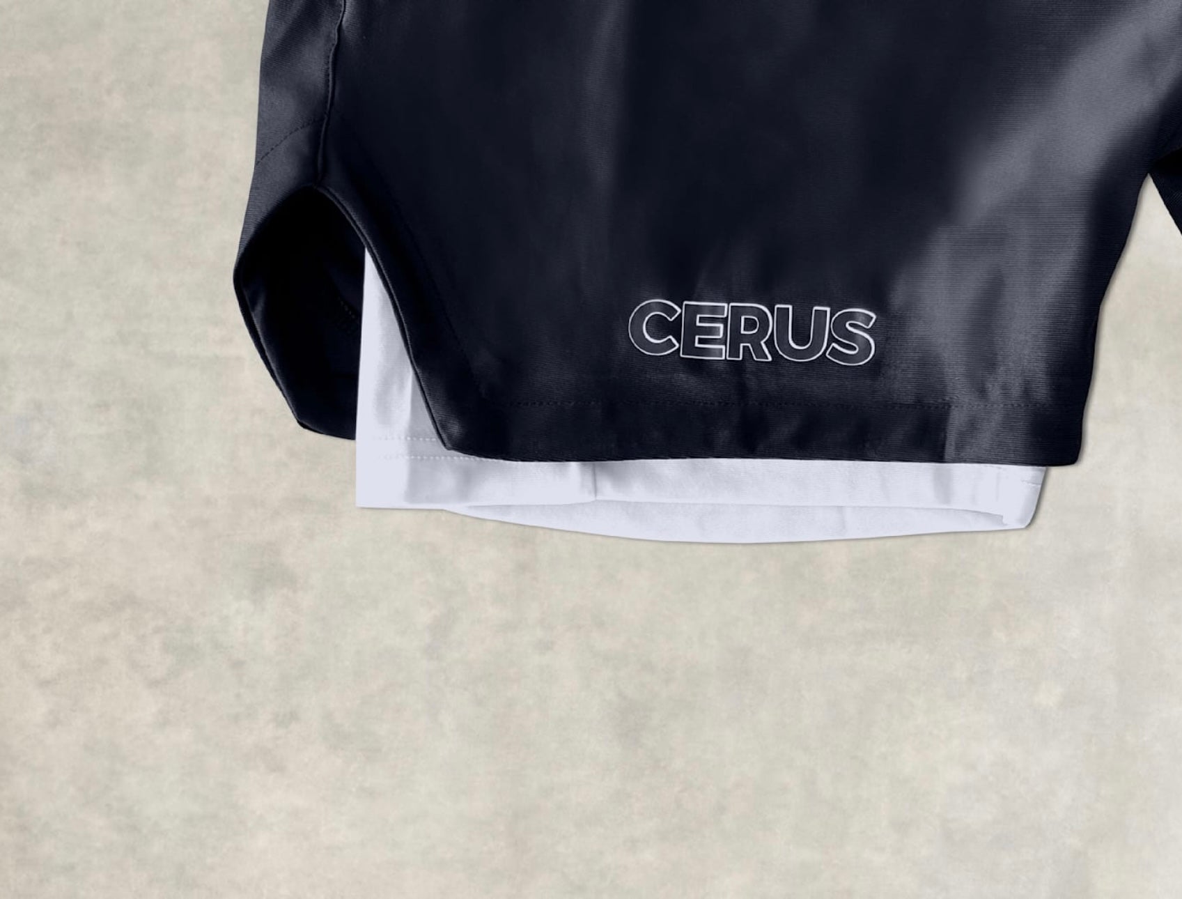 Cerus Black 2-in-1 Running Shorts with Built-in Liner - Men's Athletic Workout Gym Basketball Shorts for Training & Outdoor Sports