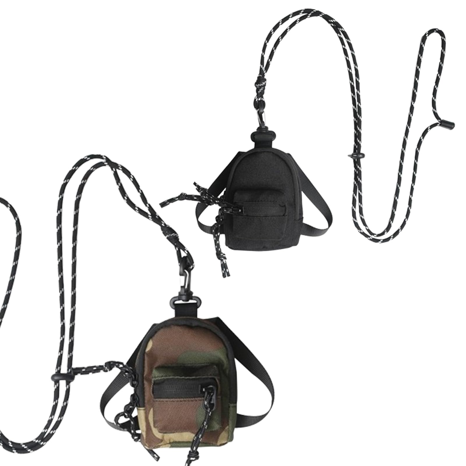 Trendy Mini Crossbody Bag for Men & Women - Small Pendant Shoulder Purse, Halterneck Headset Pack - Perfect for Hiking, Travel & Daily Use (2PCS-A, One Size)