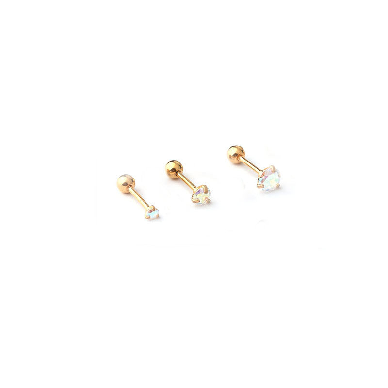 20G Cartilage Tiny Stud Earrings - Opal Stud Earrings for Women | HSPJ600 | Perfect for Daily Wear, Parties & Gifts