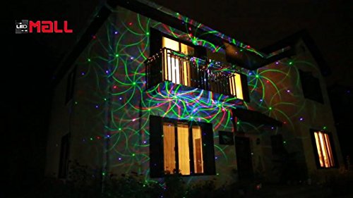 LedMall Motion 8-in-1 RGB Outdoor Christmas Laser Light Projector with Remote Control & Security Lock - Perfect for Holiday Decorations, Yard Lighting, and Home Security