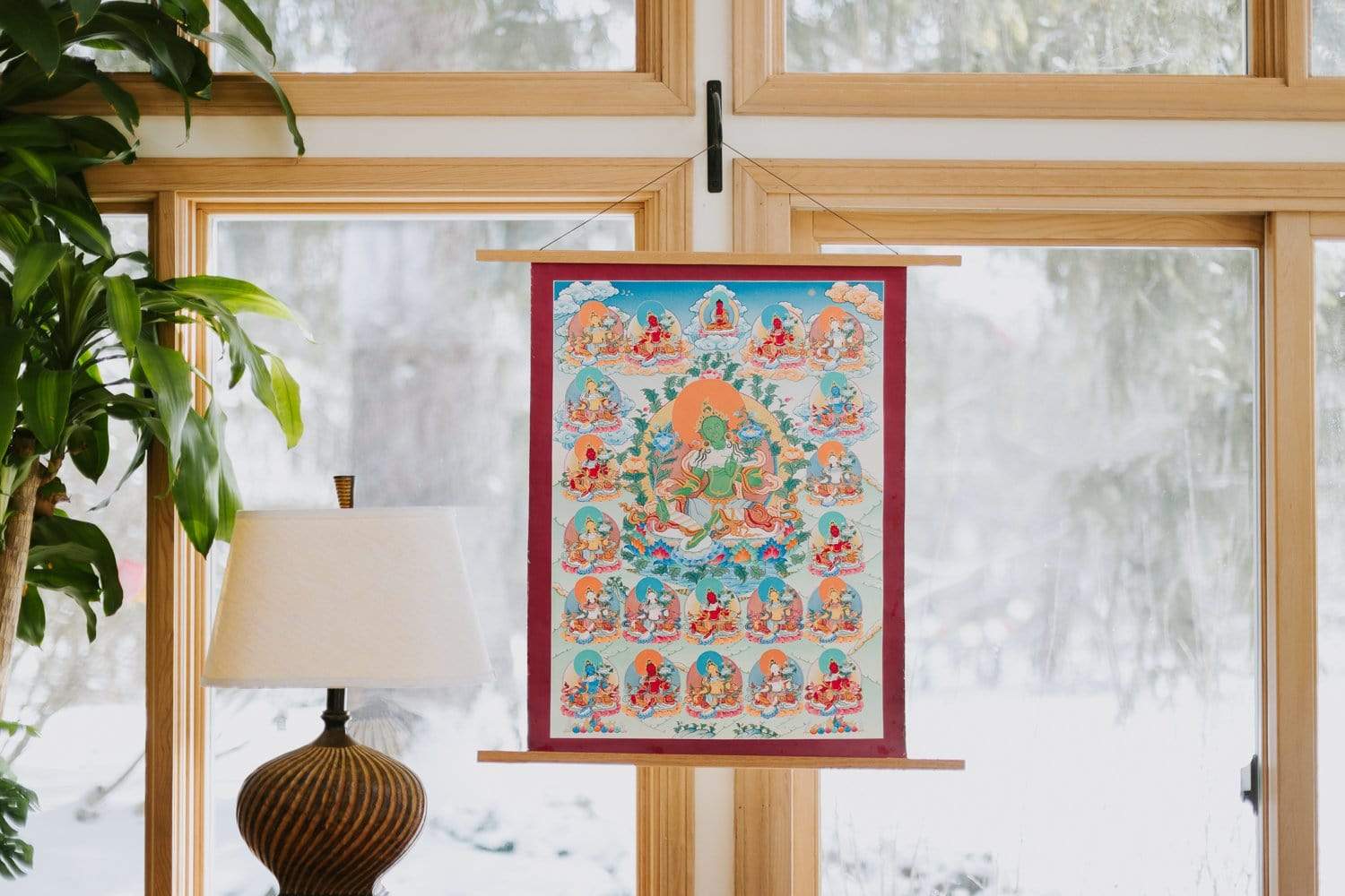 21 Tara Tibetan Thangka - Authentic Hand-Painted Buddhist Art for Meditation & Home Decor | Perfect for Spiritual Practice, Yoga Studios & Gift Giving