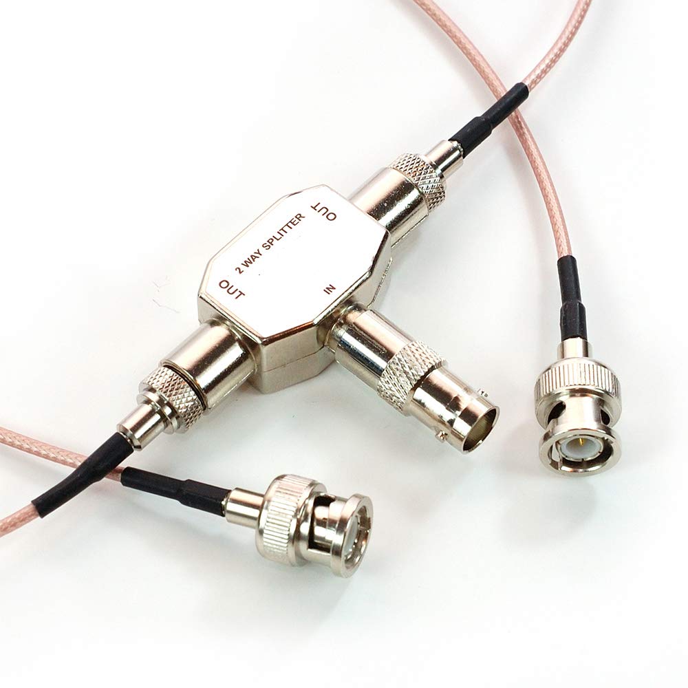 2-Way BNC Antenna Signal Splitter for Uniden, RadioShack, Icom, Alinco, AOR Scanners & RTL-SDR Receivers - Boost Shortwave Radio Reception for Home & Emergency Use