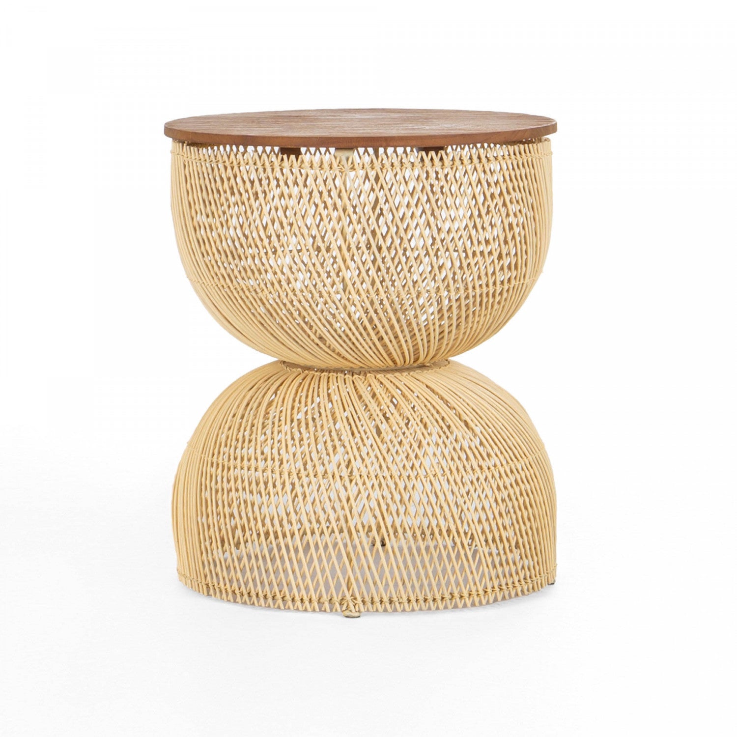 Bayan Wave Side Table - Natural Wood Nightstand for Bedroom, Living Room & Office - Stylish End Table with Wavy Design for Home Decor