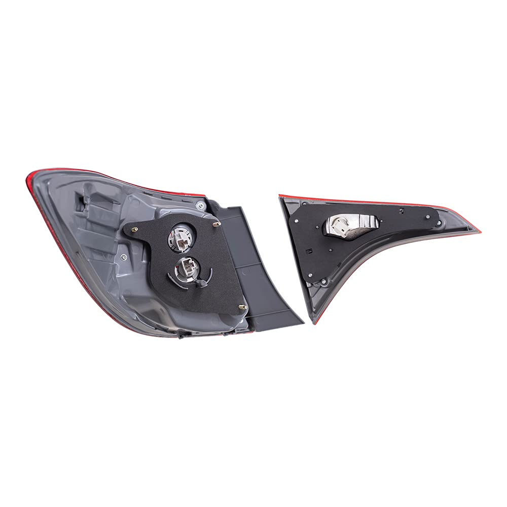 2014-2016 Toyota Corolla Tail Lights Set - Driver & Passenger Side Replacement LED Lights (Quarter & Lid Mounted, 4-Piece) | Enhanced Night Visibility & Safety for Daily Commute & Road Trips