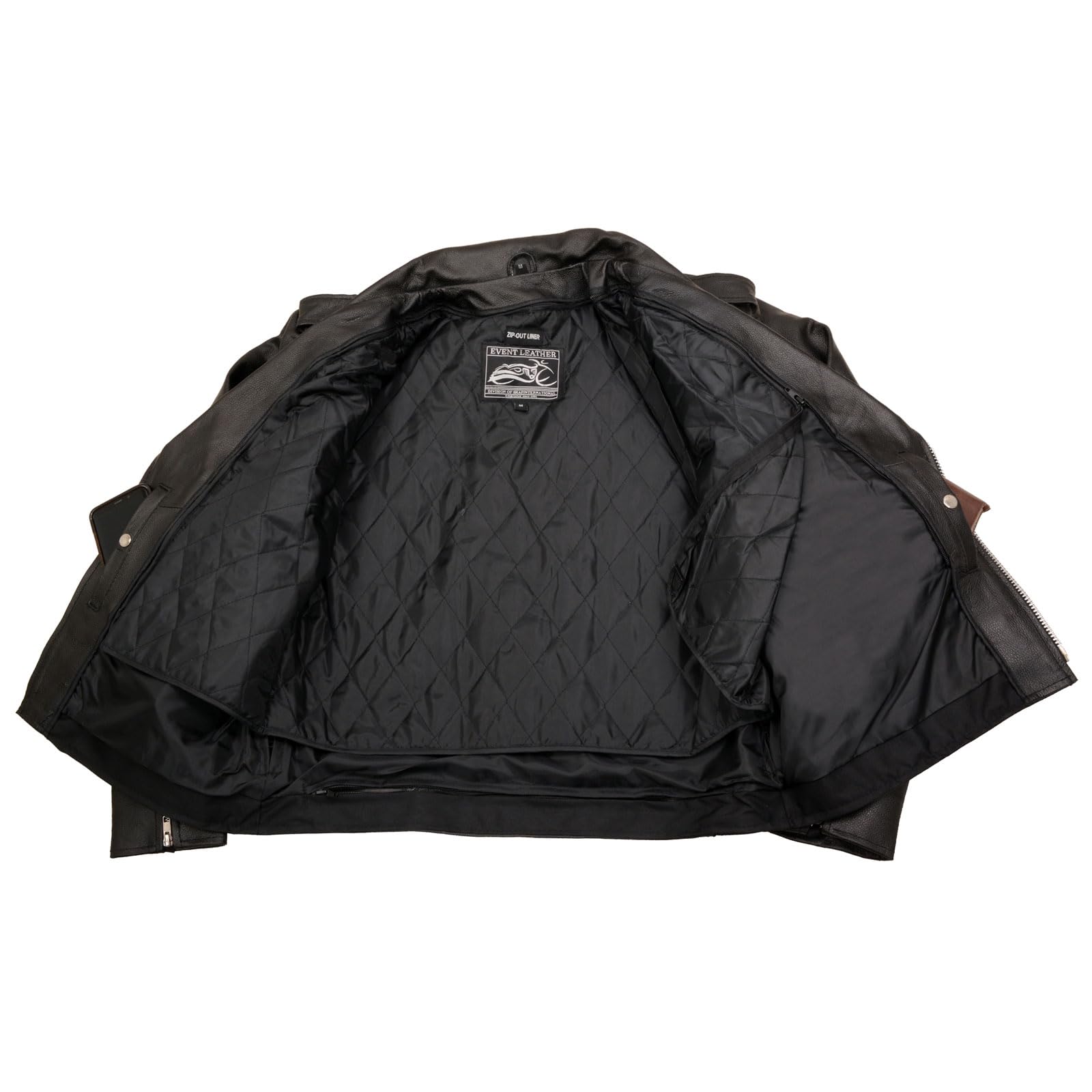 Men's Black Motorcycle Leather Jacket - Riding & Casual Wear
