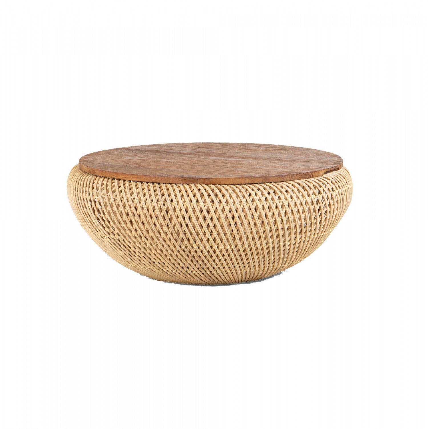 Bayan Wave Coffee Table - Natural Wood Modern Living Room Furniture for Home Decor & Relaxation