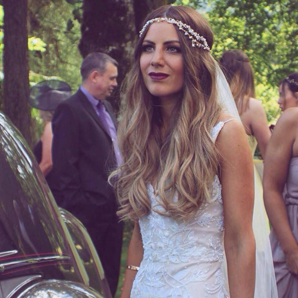 Elegant Boho Bridal Headpiece with Crystal Band & Drapes - Karena by Kezani | Perfect for Weddings, Boho Chic Bridal Looks & Special Occasions