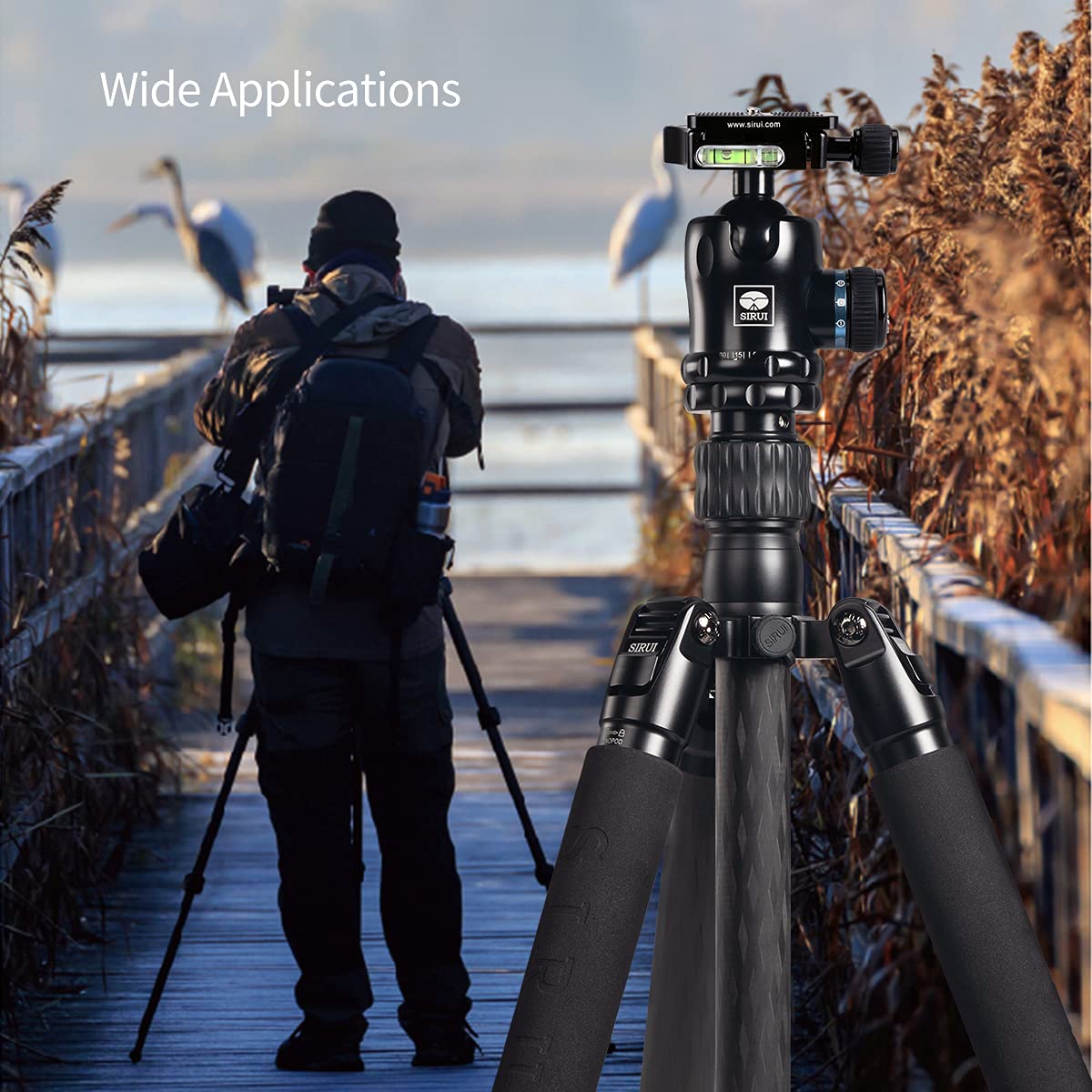 SIRUI Professional Heavy Duty Carbon Fiber Tripod 61