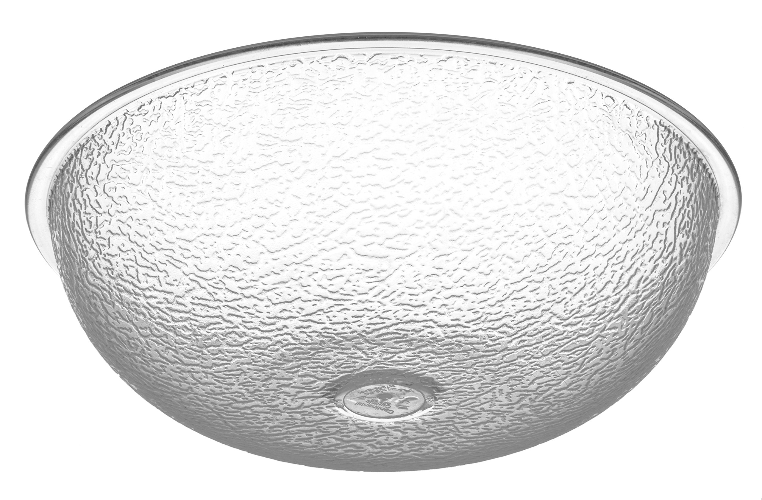 Carlisle 721807 18 Quart Clear Round Pebbled Bowl - 4 Pack for Catering, Food Service & Commercial Kitchen Use