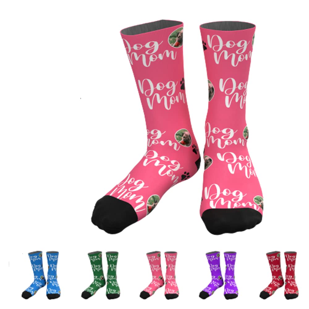Custom Pet Face Socks - Personalized Photo Gifts for Pet Lovers - Home & Travel Use