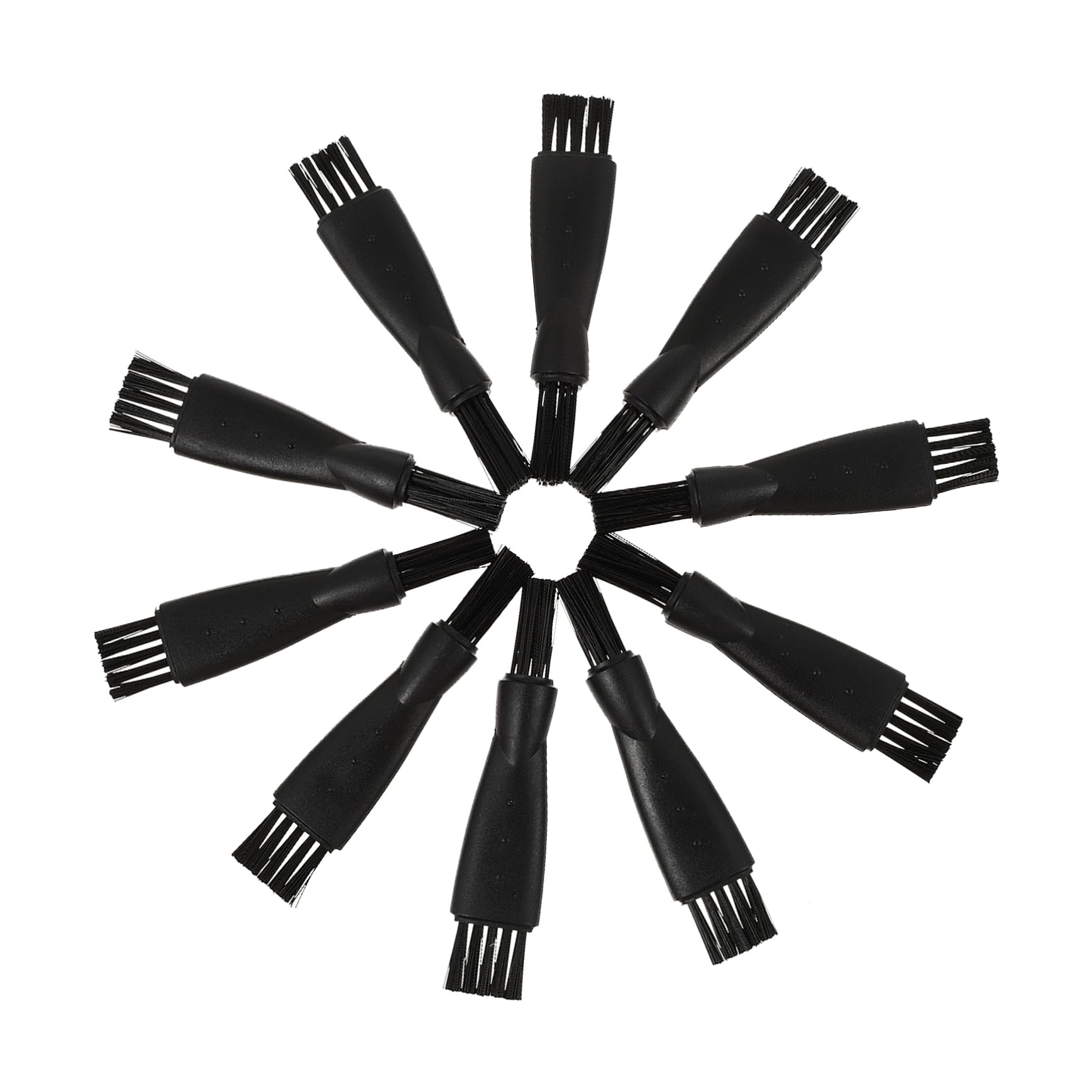 iPetboom 10-Pack Double-Sided Electric Shaver Cleaning Brush Replacement - Black Hair Brush for Electric Razors & Clippers - Perfect for Men's Grooming & Shaver Maintenance