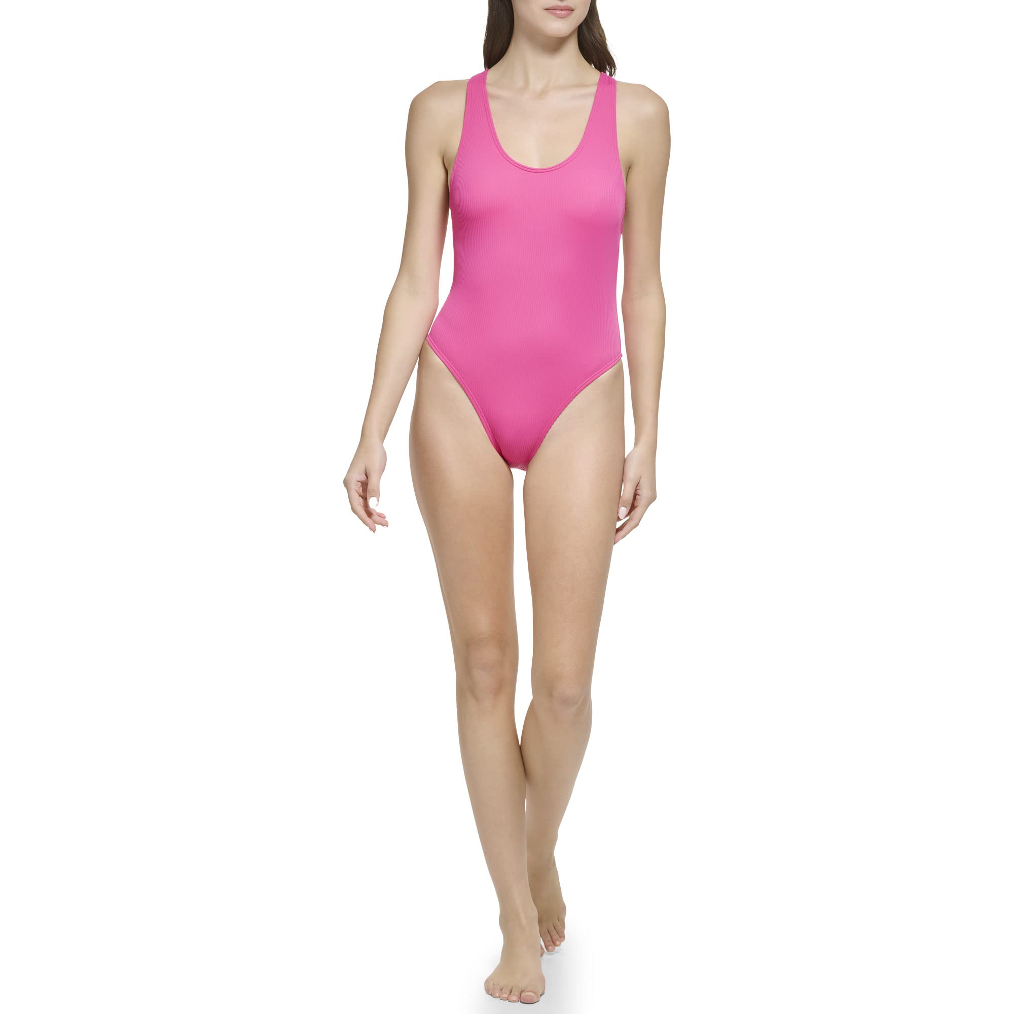 Calvin Klein Women's One Piece Swimsuit with Removable Cups - Racerback Design for Comfort & Support | Perfect for Beach, Pool & Summer Vacations