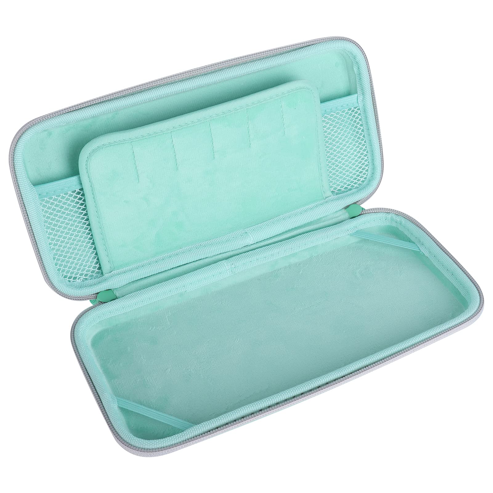 Nintendo Switch Carry Case - Green Portable Protective Cover with Waterproof EVA Hard Shell for Switch Console & Accessories | Travel Storage Bag for Gaming on The Go