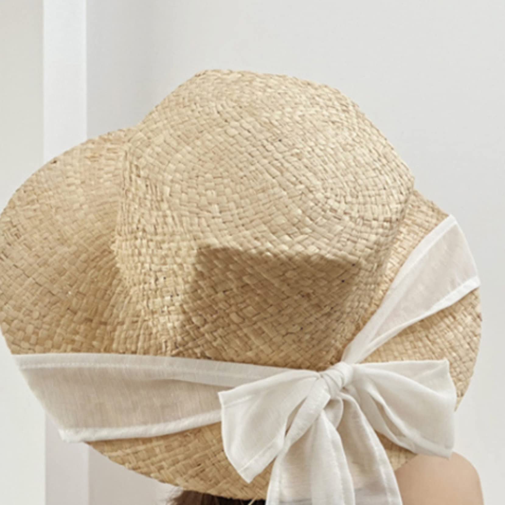 Handmade Women's Straw Sun Hat - Wide Brim Natural Raffia Beach Hat for Women - UV Protection Summer Sun Hat for Vacation, Travel, and Outdoor Activities