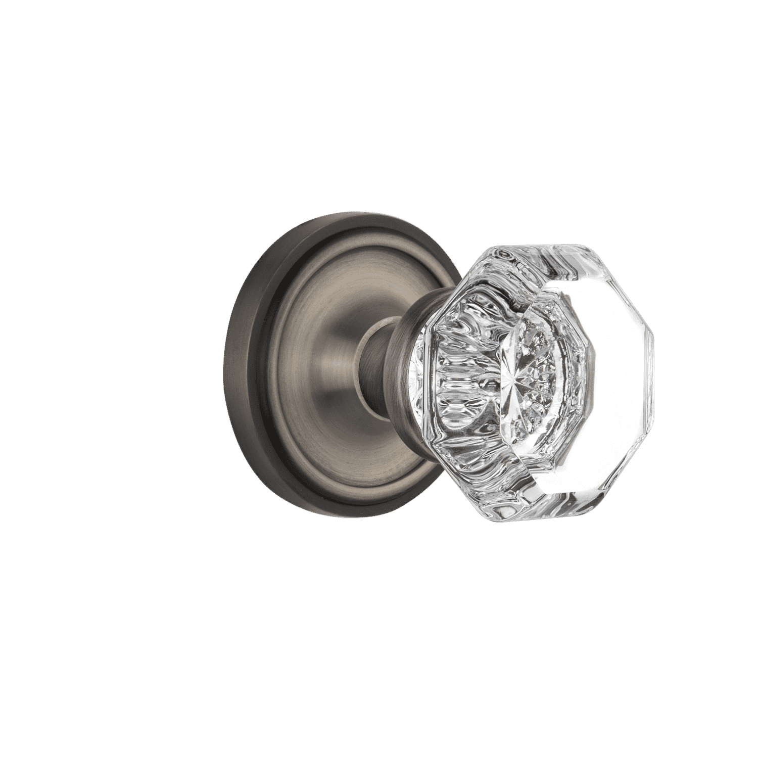 Vintage Antique Pewter Waldorf Knob Rosette - Classic Cabinet & Furniture Hardware for Home Decor and DIY Projects