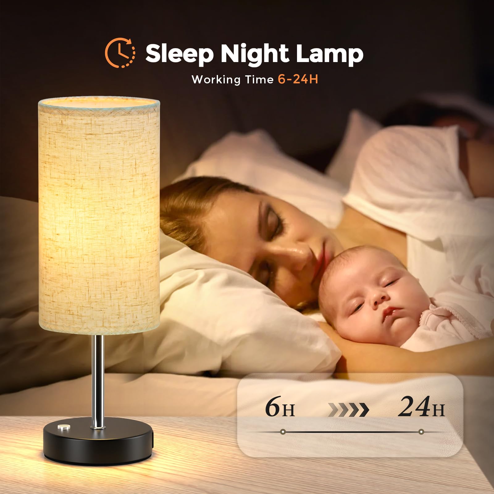 Rechargeable Cordless Table Lamp - 14.3 Inch Wireless Touch Control Dimmable LED Lamp for Living Room, Bedroom, Restaurant & Outdoor Use - Perfect for Nightstand, Buffet, Patio & Emergency Lighting (1 Pack)