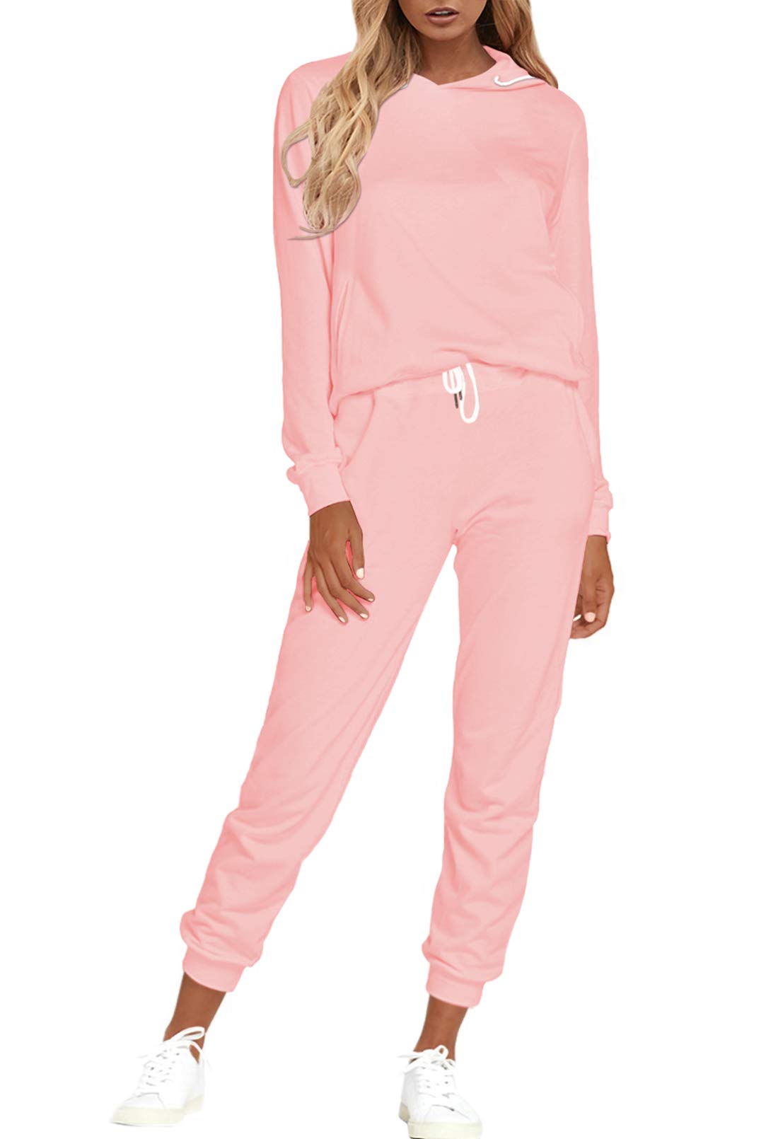 Selowin Women's Casual Sweatsuit Set - Soft Pullover Hoodie & Comfortable Jogger Pants | Cozy Lounge Wear, Gym Outfits, Running & Yoga Sportswear