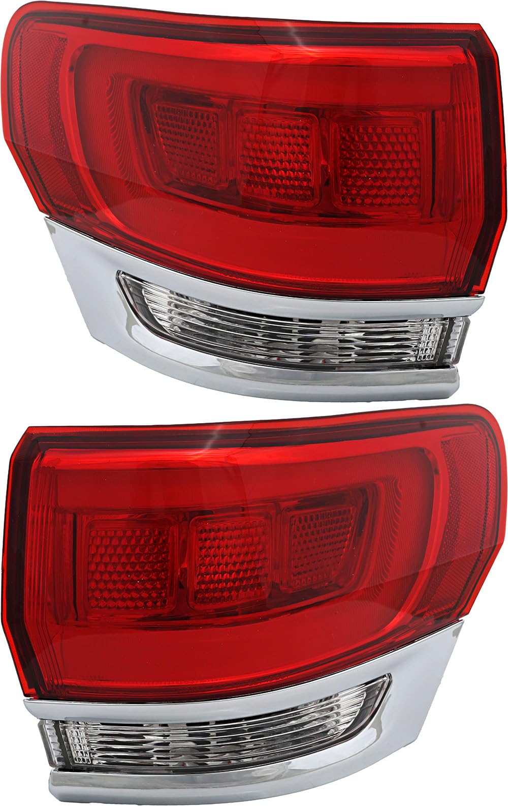 2014-2021 Jeep Grand Cherokee Tail Lights Set - Compatible with Laredo/Limited/Overland/Summit Models - Driver & Passenger Side LED Lamps - Perfect for Replacement, Upgrades & Off-Road Adventures