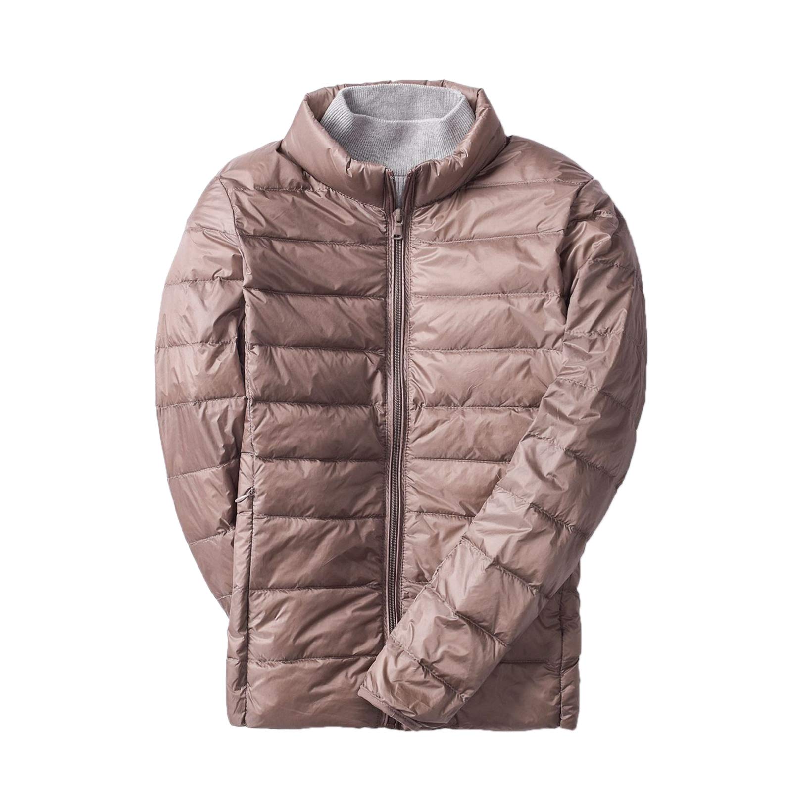 Elonglin Women's Lightweight Duck Down Jacket - Quilted Stand Collar Winter Coat for Outdoor Activities & Travel