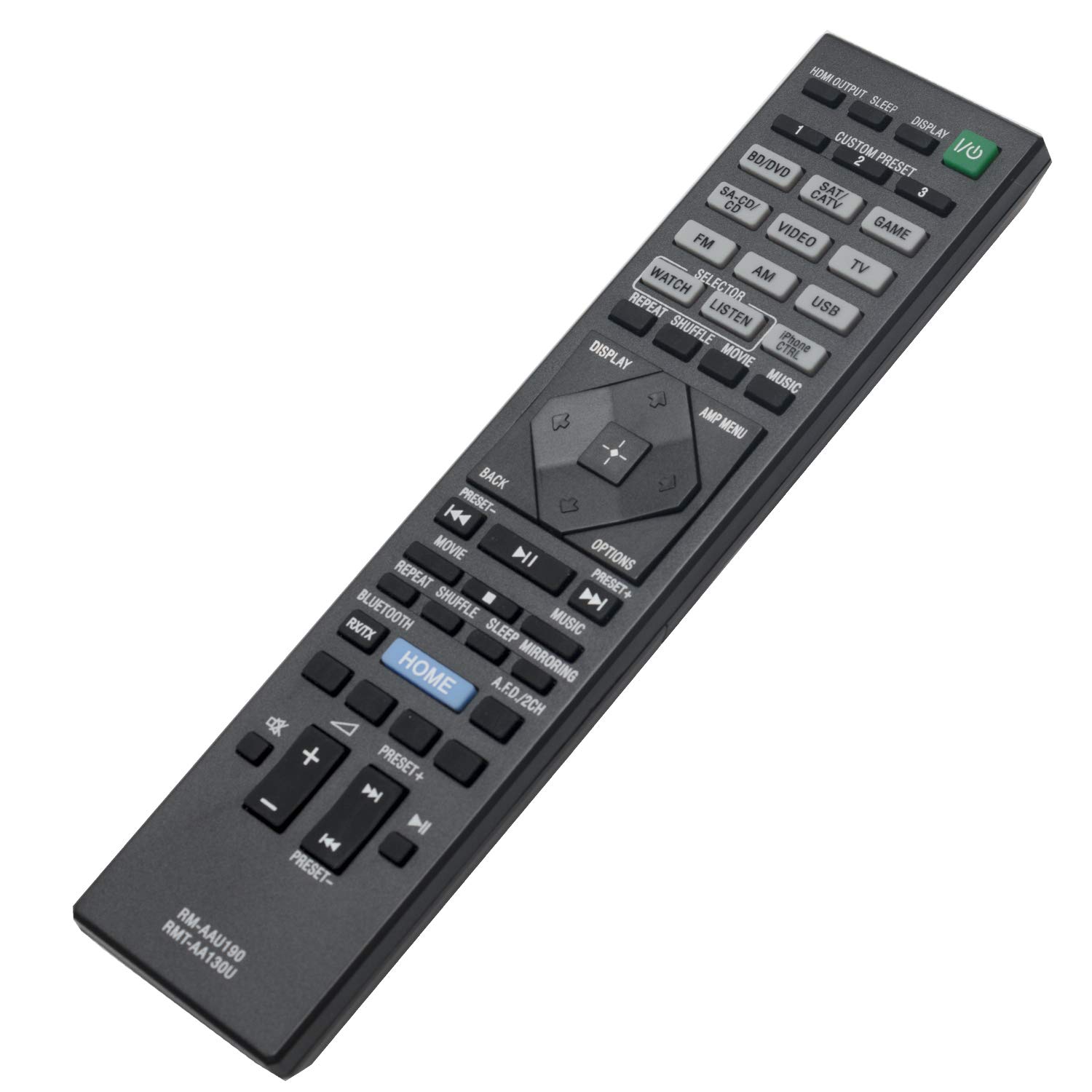 Original Sony RMT-AA130U Replacement Remote Control Compatible with STR-DN1060/STR-DN860/STR-DH550/STR-DH750 AV Receivers - Perfect for Home Theater System & Entertainment Setup