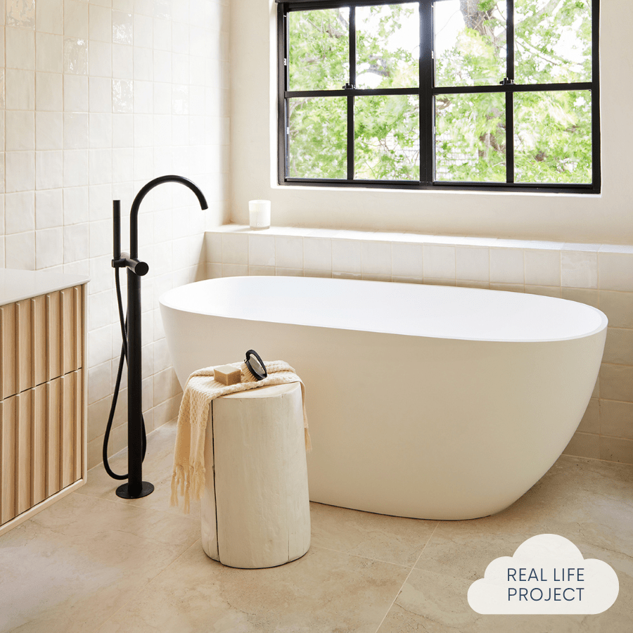 Byron Travertine Look Ivory Matte Porcelain Tile - Elegant & Durable Flooring for Bathroom, Kitchen & Living Room