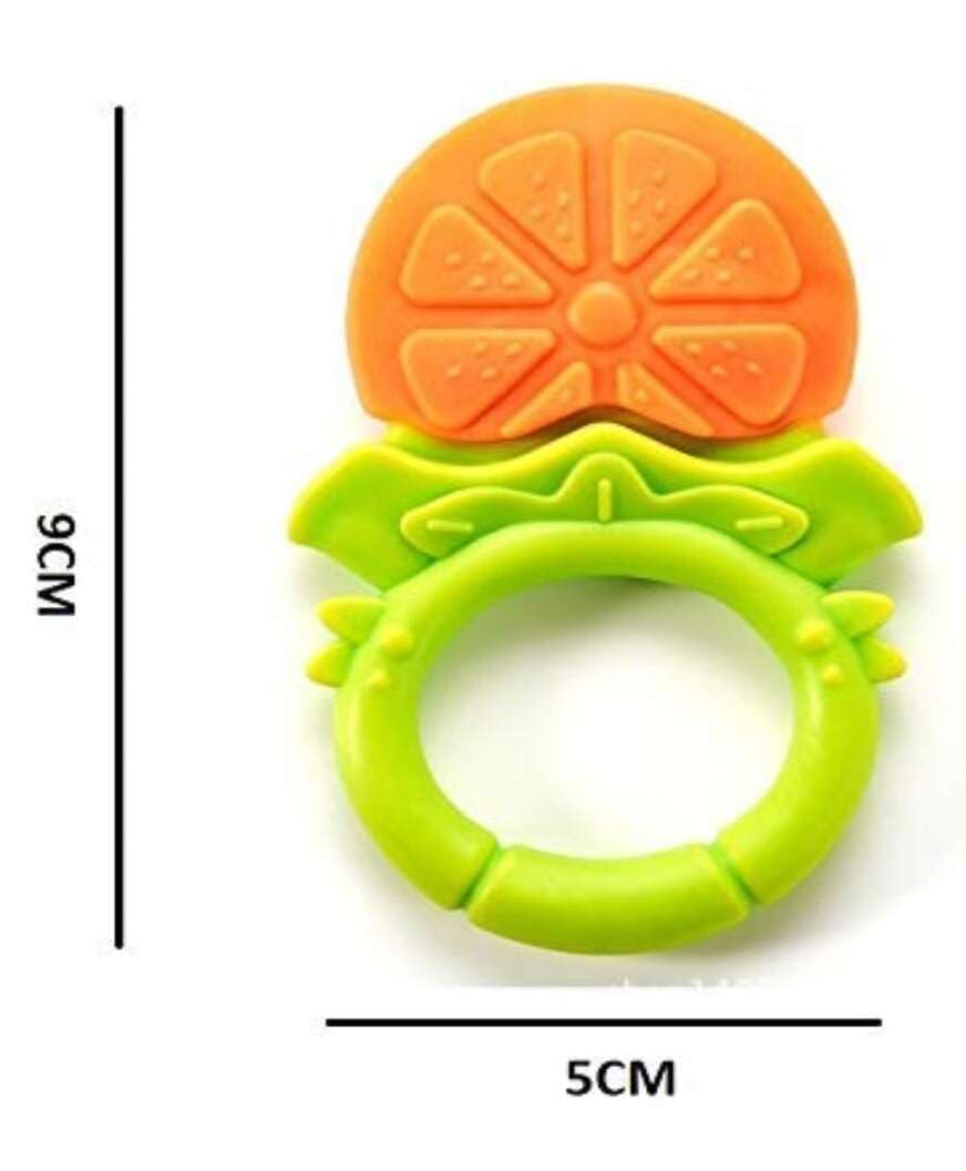 Joy Buzz Fruit Shape Teether Set of 3 - Soft & Safe BPA-Free Silicone Baby Teething Toys for Infants (Peach, Yellow, Banana) | Perfect for Soothing Sore Gums During Teething & On-The-Go Comfort