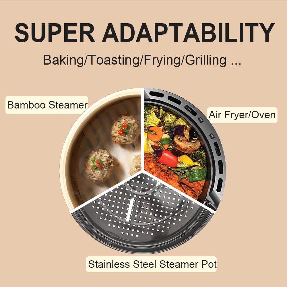 Numola 100 Pcs 10 Inch Air Fryer Parchment Paper Liners - Disposable, Non-Stick, Unbleached Baking Sheets for Air Fryer, Microwave, Oven & Steaming Basket | Perfect for Healthy Cooking, Meal Prep & Quick Cleanup