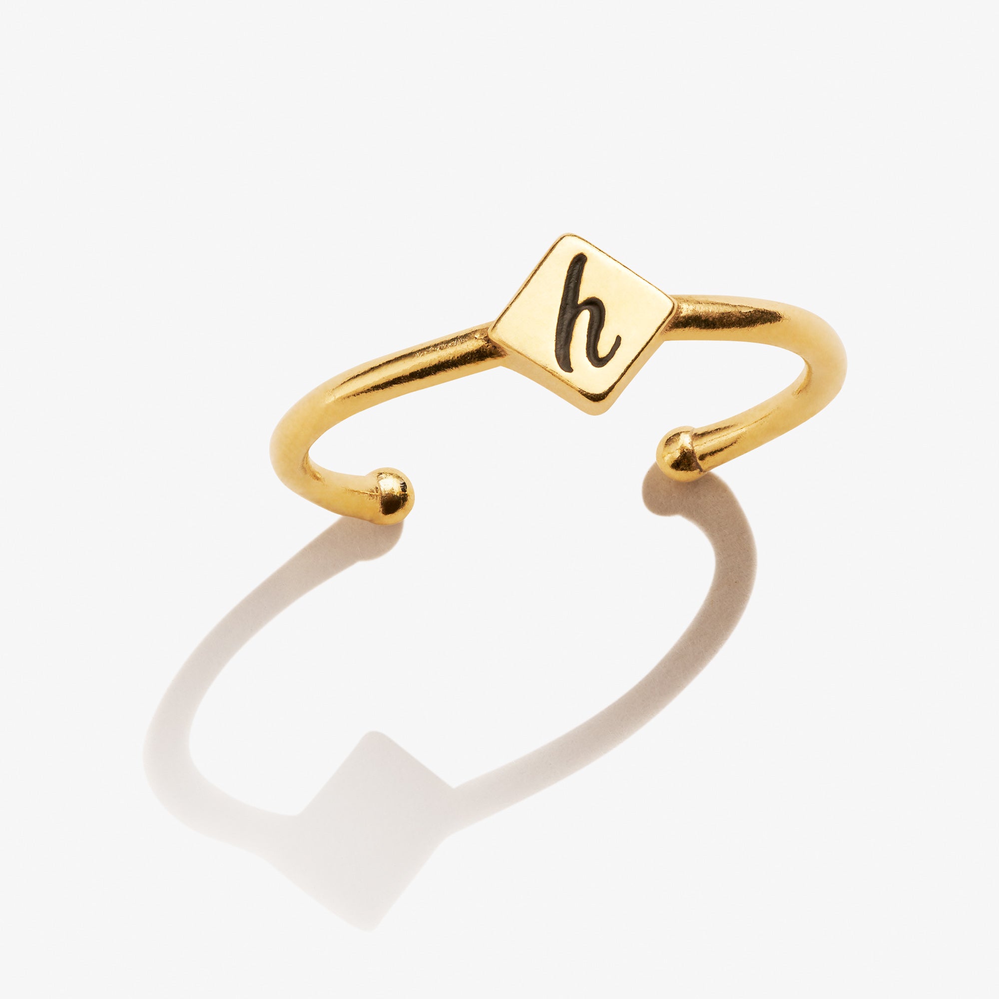 Initial H Adjustable Ring for Women - Sterling Silver Minimalist Jewelry Gift for Her - Perfect for Everyday Wear, Stacking & Special Occasions
