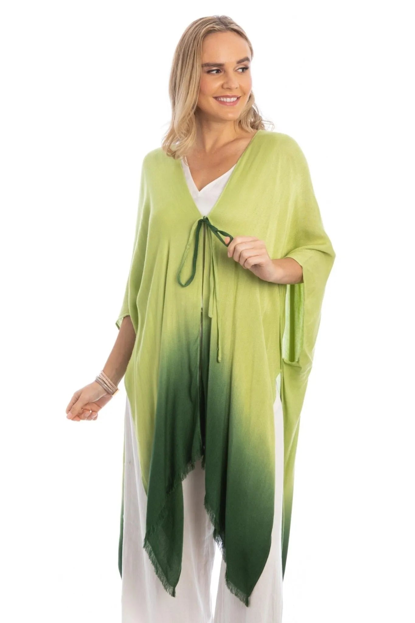 Ombre Tie Cover Up Kimono - Lightweight Beach Wrap, Boho Chic Summer Cardigan for Women - Perfect for Beach, Pool, and Vacation Outfits