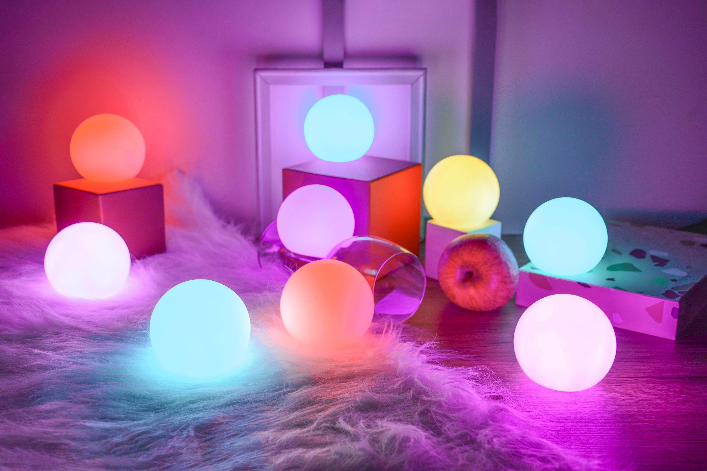 BLUEYE 3.8-Inch Rechargeable LED Pond Lights with Remote Control - Waterproof Pool Lights for Indoor & Outdoor Decoration, Kids Nursery Night Light, Garden & Patio Lighting Accessories - Perfect for Ponds, Fountains, Swimming Pools and Backyard Decor