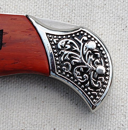 Personalized Rosewood Handle Pocket Folding Knife - Custom Engraved Monogram Gift for Wedding Groomsmen, Best Man & Bridesmaids - Perfect for Outdoor Adventures, Camping & Everyday Carry (EDC)