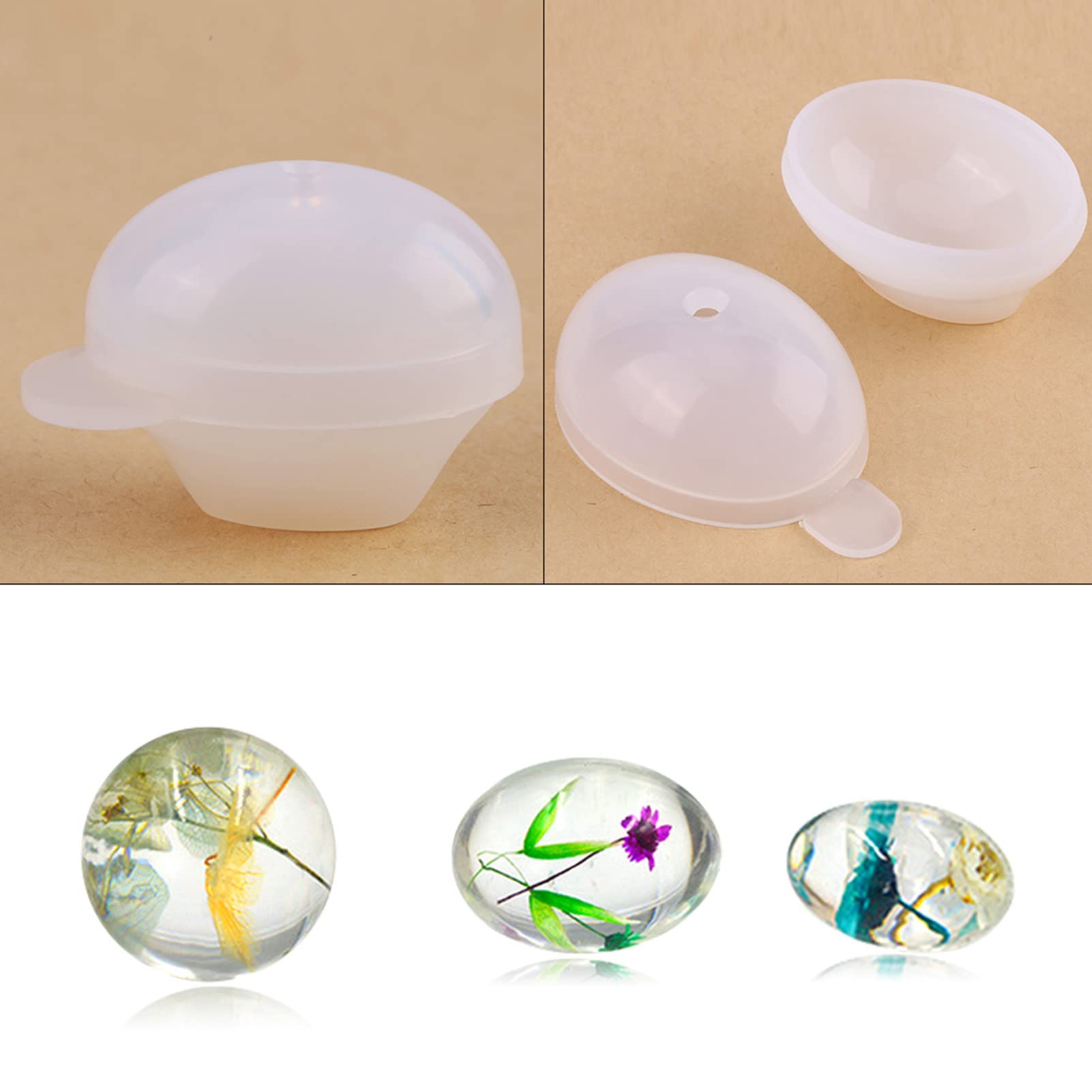 Premium Silicone Egg & Sphere Molds for Resin Jewelry Making - DIY Craft Sphere Ball Molds for Handmade Resin Art, Soap Making & Candle Decor (Set of 6) - Perfect for Home Crafts, Gift Making & DIY Decor Projects