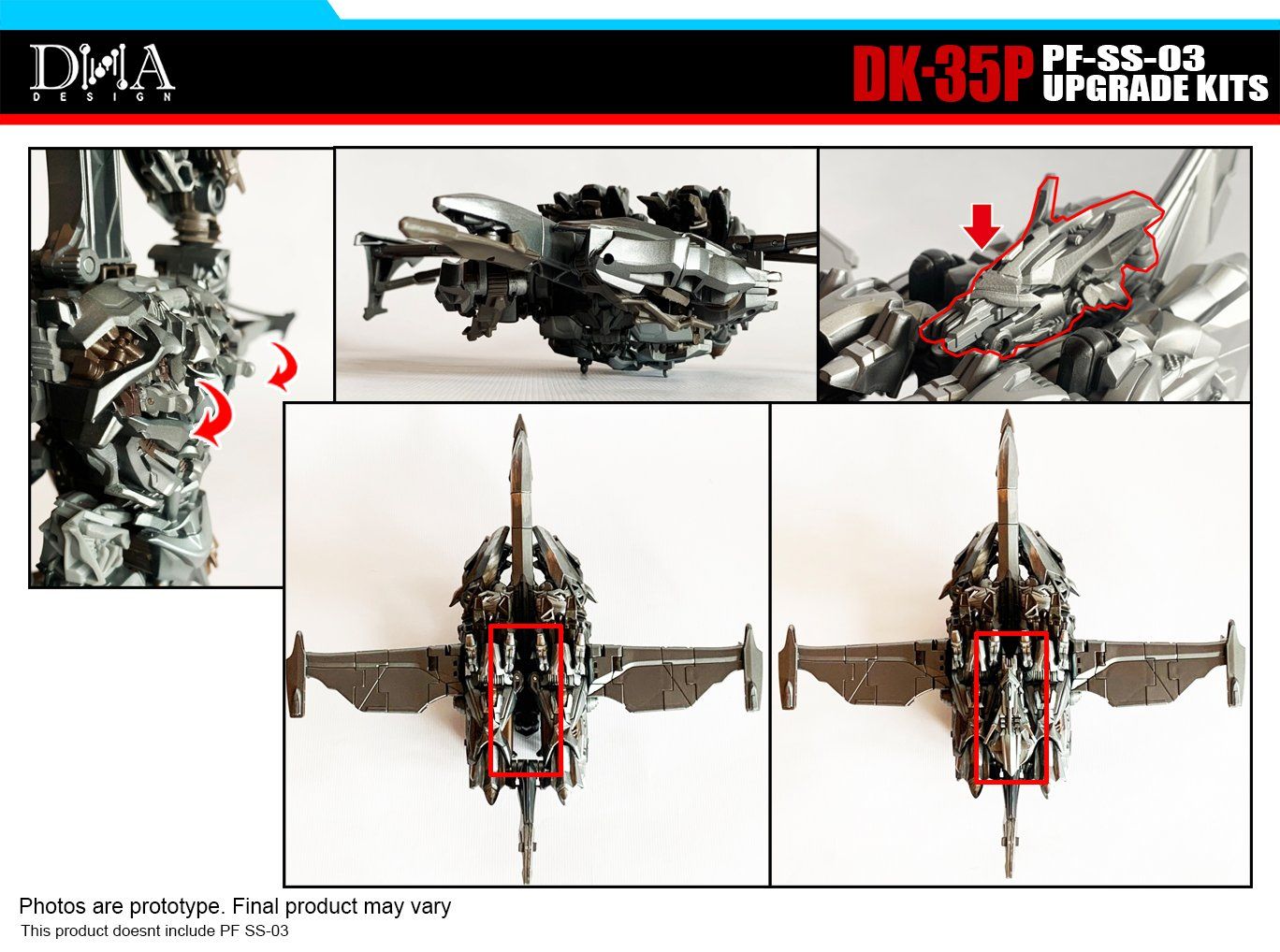 DNA Design DK 35P Upgrade Kit for PF SS 03 Megatron - Transformers Figure Enhancement Parts for Collectors - Perfect for Display and Customization