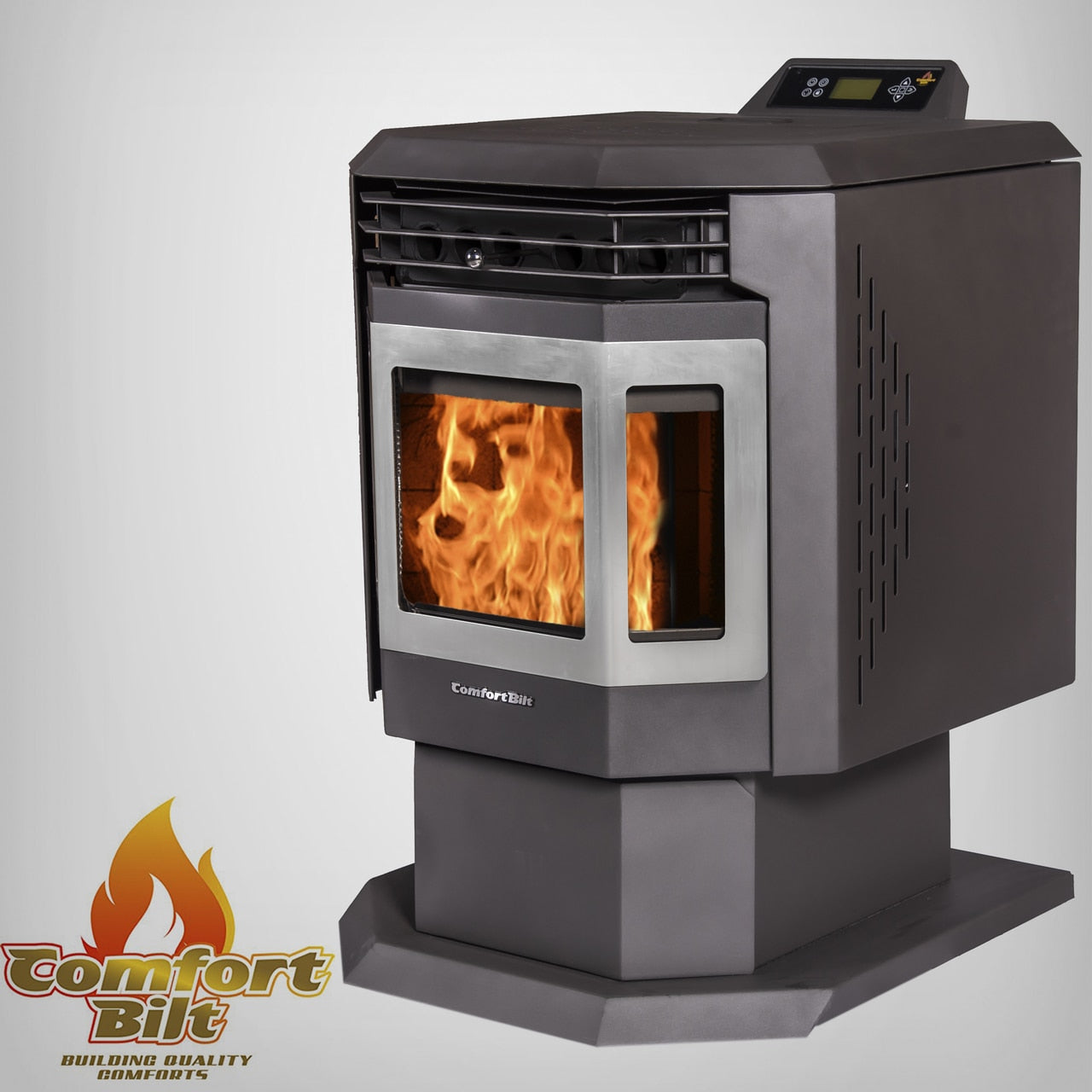 ComfortBilt HP21 SS Pellet Stove with Stainless Steel Trim - Efficient Home Heating for Living Rooms, Cabins & Outdoor Spaces