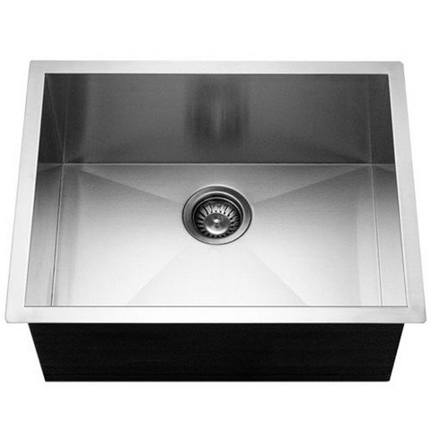 Premium Contempo Series Undermount Stainless Steel Single Bowl Kitchen Sink - 16 Gauge Brushed Finish, Noise Reduction, Easy Clean - Perfect for Modern Kitchens & Remodeling Projects