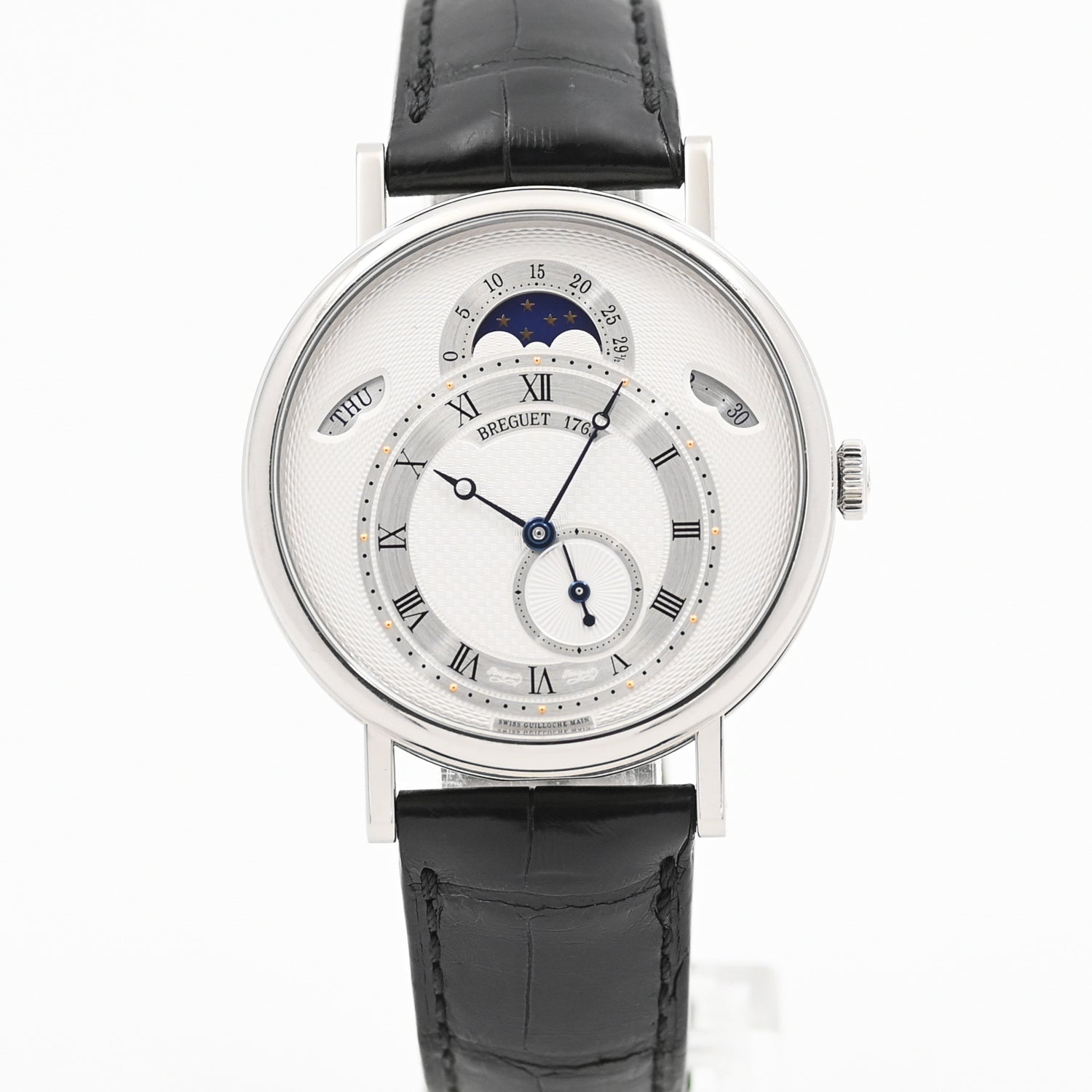 Breguet Classique Moonphase Watch 2013 - Luxury Automatic Men's Timepiece with Moon Phase Complication - Perfect for Formal Events & Collectors