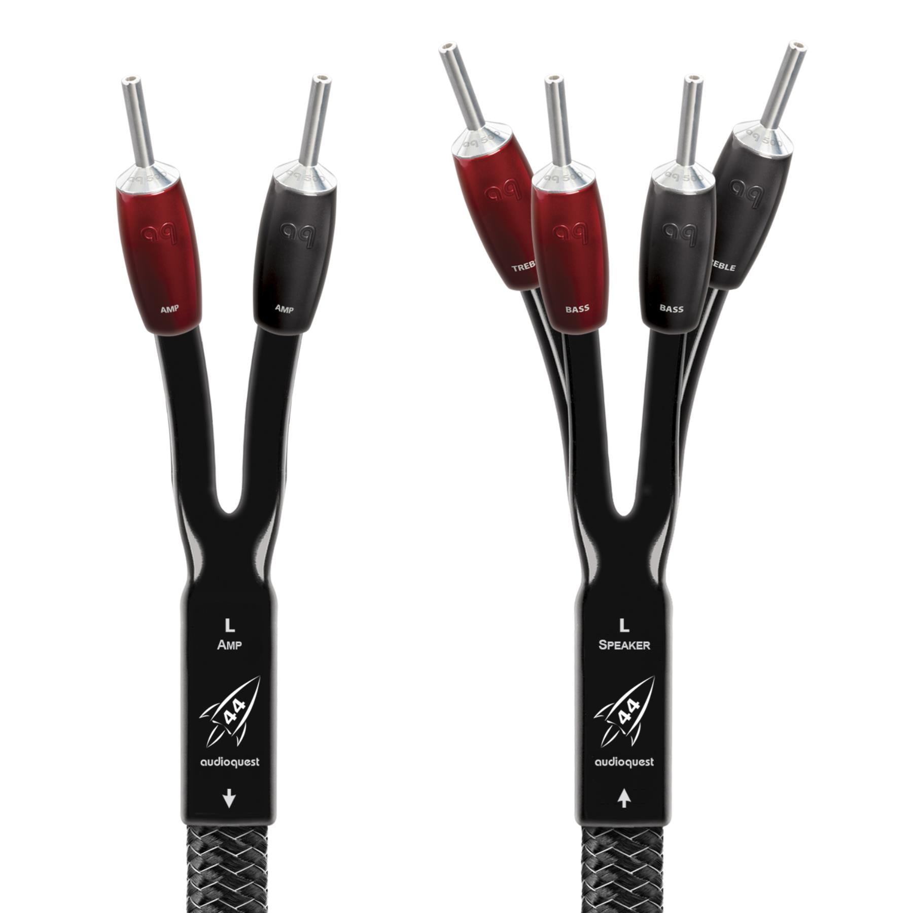 AudioQuest Rocket 44 High-Performance Speaker Cables - Premium Oxygen-Free Copper for Crystal Clear Audio - Perfect for Home Theater & Hi-Fi Sound Systems