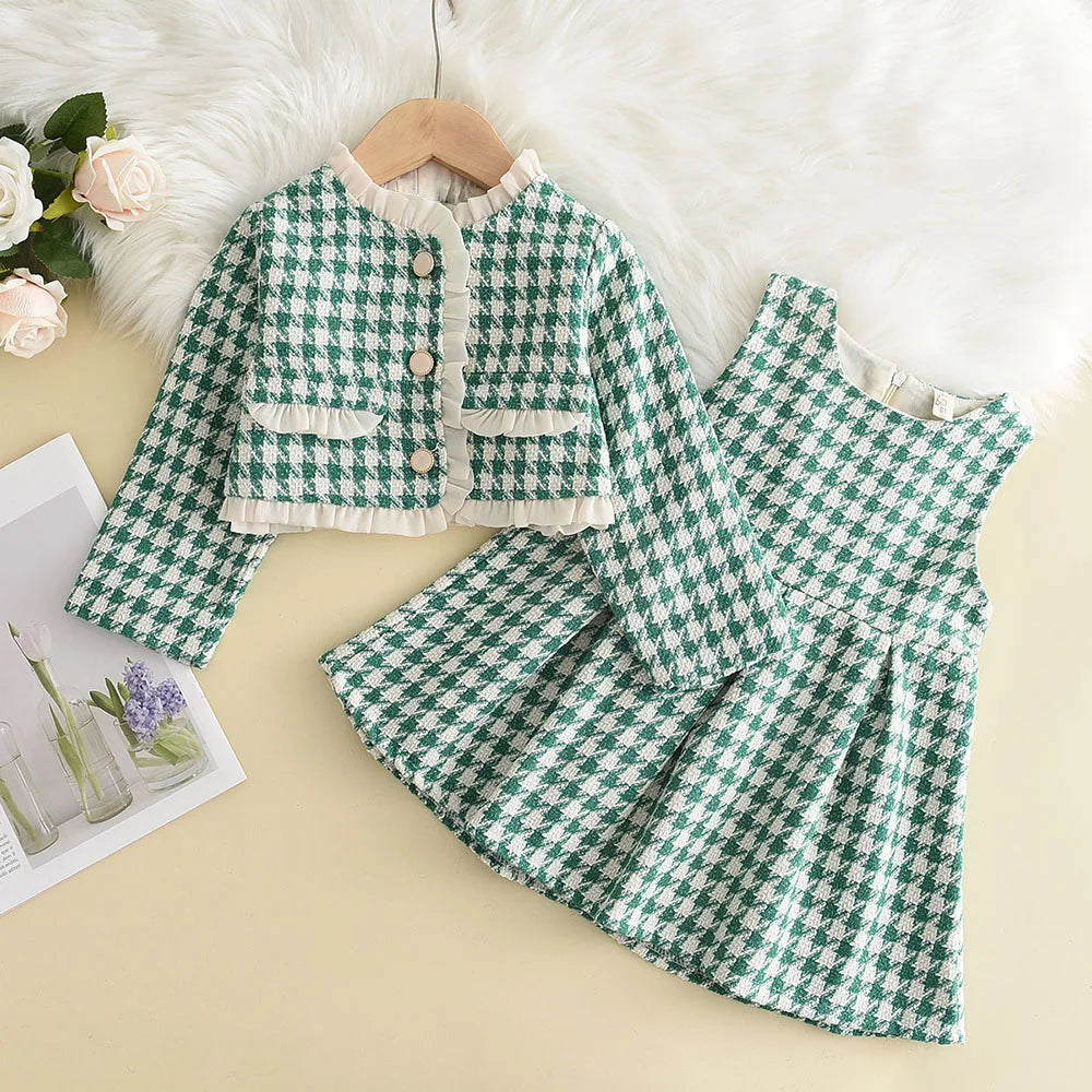 Bear Leader Baby Girls Clothes Set - Cute Cartoon Grape Knitted Outfit for Toddlers (2-4T) | Warm Winter & Autumn Clothing Suit | Perfect for Playdates, Family Photos & Holiday Gifts